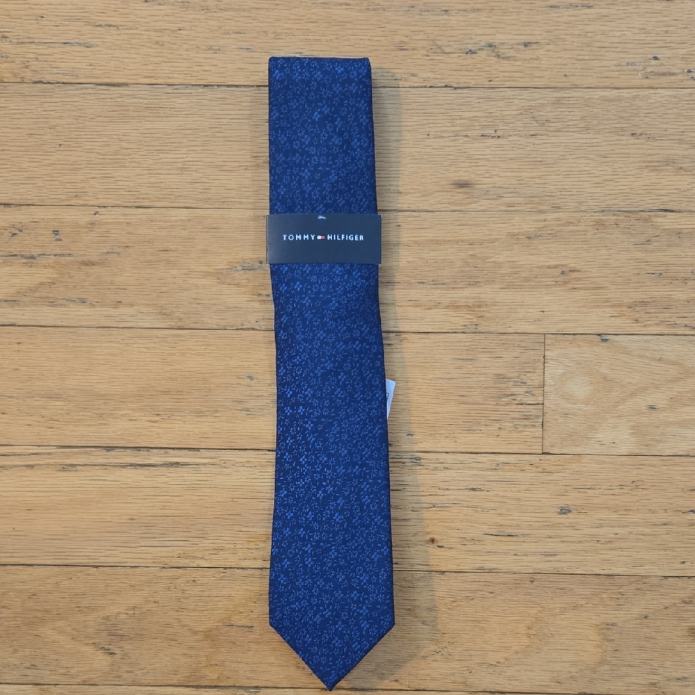 Tommy Hilfiger Mens Tie Necktie One Size Blue Musa Floral